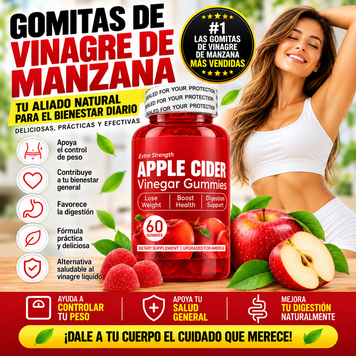 Gomitas de Vinagre de Manzana Vellora™